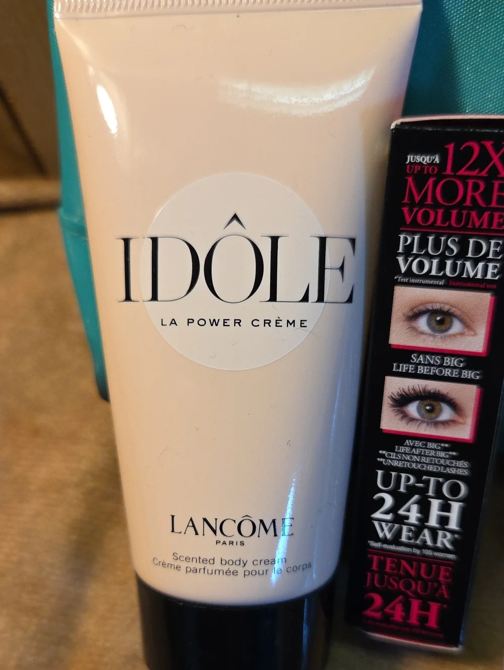 Lancôme Idôle Lash & Cream Set with Teal Pouch